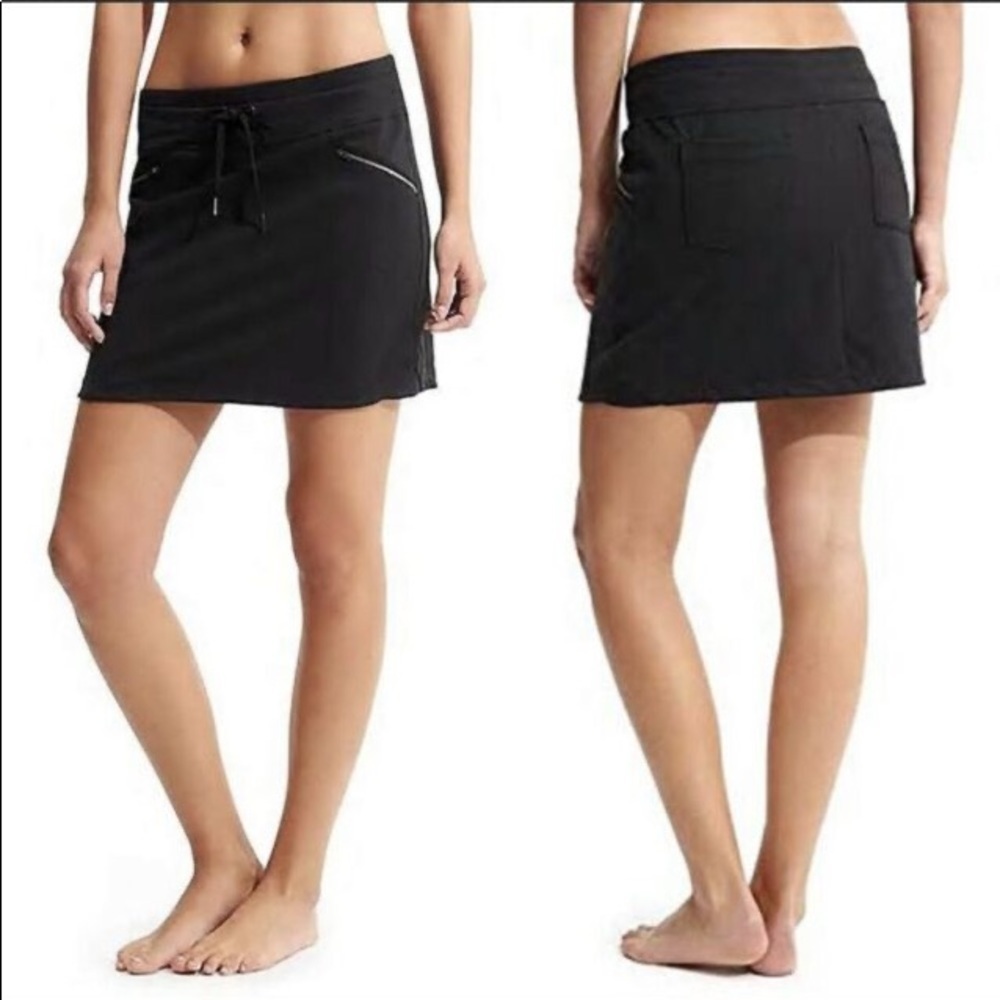Athleta black Metro skort zip pockets